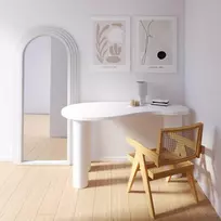 Novanook Rašomasis stalas, MOLYA, 75x140x70 cm, Baltas