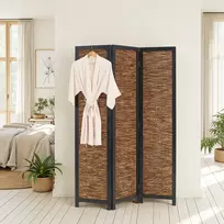 Homestyle4U Kambario pertvara, 120x2x170 cm, juoda ir ruda