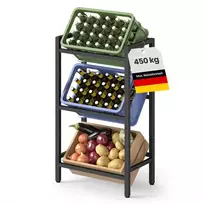 Songmics Gėrimų dėžės lentyna 3 aukštų 3 dėžėms