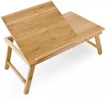 Relaxdays Bambukinis nešiojamojo kompiuterio padėklas su skyreliu