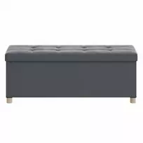 Songmics Pufas su daiktadėže 38 x 110 x 40 cm pilkas