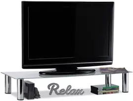 Relaxdays Stiklinis TV staliukas