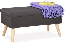 Relaxdays Daiktadėžė su pufu suoliuku