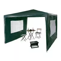 Relaxdays 3x3 m paviljonas su 2 šoninėmis sienelėmis