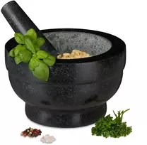Relaxdays Granito grūstuvė su grūstuku 20 cm