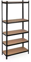 Relaxdays Itin tvirtas lentynų stelažas 220 cm juodas