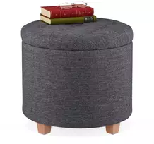 Relaxdays Apvali taburetė su laikymo vieta