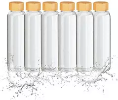 Relaxdays 6x gertuvė su bambukiniu dangteliu 500 ml