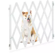 Relaxdays Apsauginiai varteliai, bambukas, 87-97x34-140 cm, balta