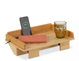 Relaxdays Prisegamas lovos padėklas su kabelio anga