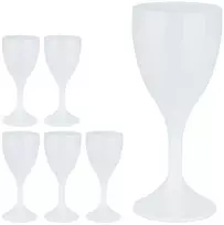 Relaxdays 6 plastikinių vyno taurių rinkinys 250 ml