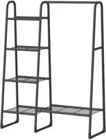 Songmics Drabužių stovas su 5 lentynomis 40x101,7x153,3 cm juodas