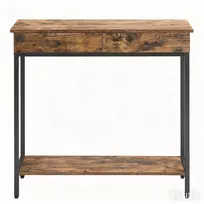 Songmics Konsolinis stalas su 2 stalčiais, 100 × 30 × 80 cm