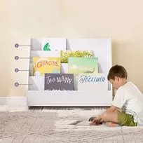 Sobuy Vaikiška knygų lentyna, 70x30x60 cm, Balta