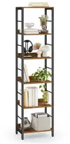 Songmics Knygų lentyna 6 lygių 30 x 40 x 178 cm pramoninio stiliaus