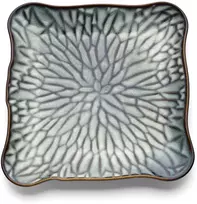 Bazaar Lėkštė, The Lotus Ice Square, 28.5x30x2.2 cm, pilkai ruda, keramika