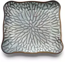 Bazaar Kvadratinė lėkštė, 24x25.5x2 cm, pilkai ruda, keramika