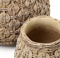 Bazaar Vazonas The Knot XL, 28.3x28.3x25 cm, natūralus betonas