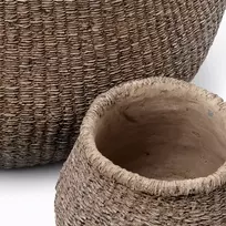 Bazaar Gėlių vazonas 23,5x25x19 cm rudas betonas