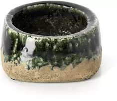 Bazaar Dubens formos vazonas 16.5x16.5x8 cm žalias akmens keramika