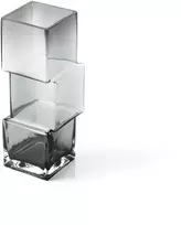 Bazaar Vaza 10x10x27 cm tamsiai pilka, perdirbtas stiklas