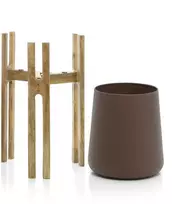 Bazaar Gėlių vazonas 25.5x26.5x55.5 cm Rudas Betonas