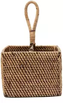 Bazaar Stalo įrankių dėklas, 18x18x29 cm, rudas, rotangas