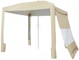 VEVOR Paplūdimio pastogė su šonine siena, 2,4 x 2,4 m