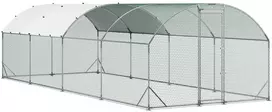 VEVOR Didelis metalinis vištidės voljeras 2,7 x 7,6 x 2 m