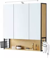 Songmics Vonios spintelė su LED apšvietimu 14,5 x 70 x 70 cm