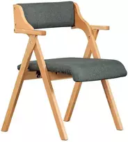 Sobuy Sulankstoma valgomojo kėdė 61,5x56x77,6 cm tamsiai pilka, mediena