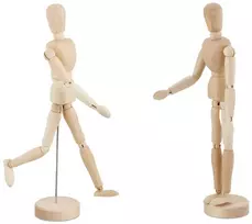 Relaxdays 2x medinis manekenas 30cm