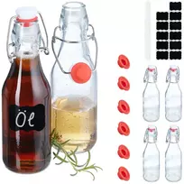 Relaxdays 6 užspaudžiamų butelių rinkinys 250 ml