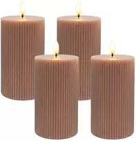 Relaxdays 4 LED vaškinės žvakės