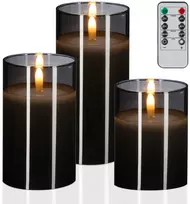 Relaxdays 3 LED žvakių rinkinys
