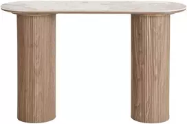 House Nordic konsolinis staliukas, 40x120x78 cm, balta, ruda, keramika