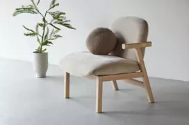 Venture Design Fotelis Rile 74x77x67 cm Smėlio spalvos