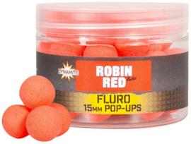 Boiliai Dynamite Baits Fluro Pop Ups 15mm - Robin Raudona