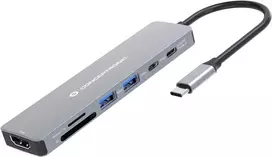 Šakotuvas Carruzzo Conceptronic DONN28G knyginių kompiuterių dokas / jungčių replikatorius Vielinis USB 3.2 Gen 1 (3.1 Gen 1) Type-C Pilka