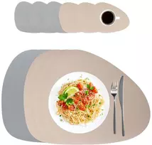 Relaxdays Stalo padėkliukai ir padėkliukai po puodeliais, 6 vnt. rinkinys