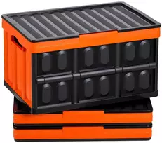 VEVOR Sulankstomos plastikinės dėžės su dangčiais, 45 l