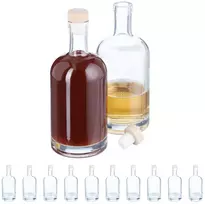 Relaxdays 12 stiklinių butelių rinkinys 500 ml