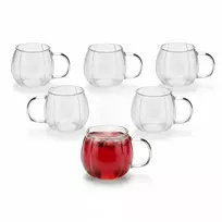 Relaxdays Stiklinės su rankenėle, 6 vnt. rinkinys