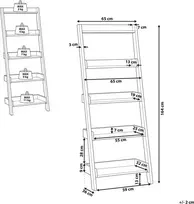 Beliani 5 lentynų stovas MOBILE TRIO 164 cm, rudas/baltas