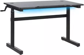Beliani Rankiniu būdu reguliuojamas žaidimų stalas DURBIN juodas 120 cm 60 cm RGB LED