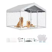 Lauko voljeras šunims VEVOR SKU2025004, 2 x 2 x 1,6 m