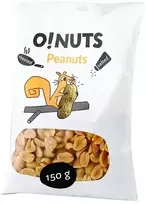 Kepinti ir sūdyti žemės riešutai O!NUTS, 150 g