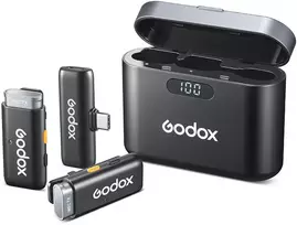 Garso įranga - Godox WES USB C bevielis mikrofono sistema 200m nuotolis