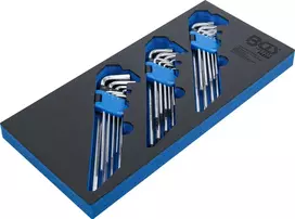 Bgs Technic L formos raktų rinkinys įdėkle BGS | HEX, TORX, TORX Security | 27 vnt. (74259)