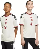 Adidas Manchester United 26/27 trečiosios aprangos marškinėliai vaikams, smėlio spalvos KC4770 (128 cm)